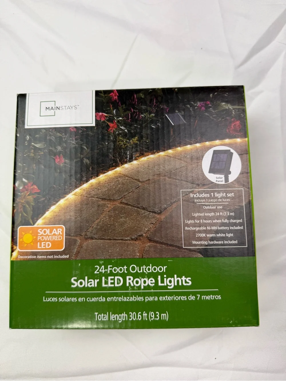 Mainstays Solar LED Rope Lights in Warm White